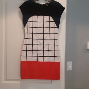 Modcloth C.Luce Grid Mod Mini Dress Sz S